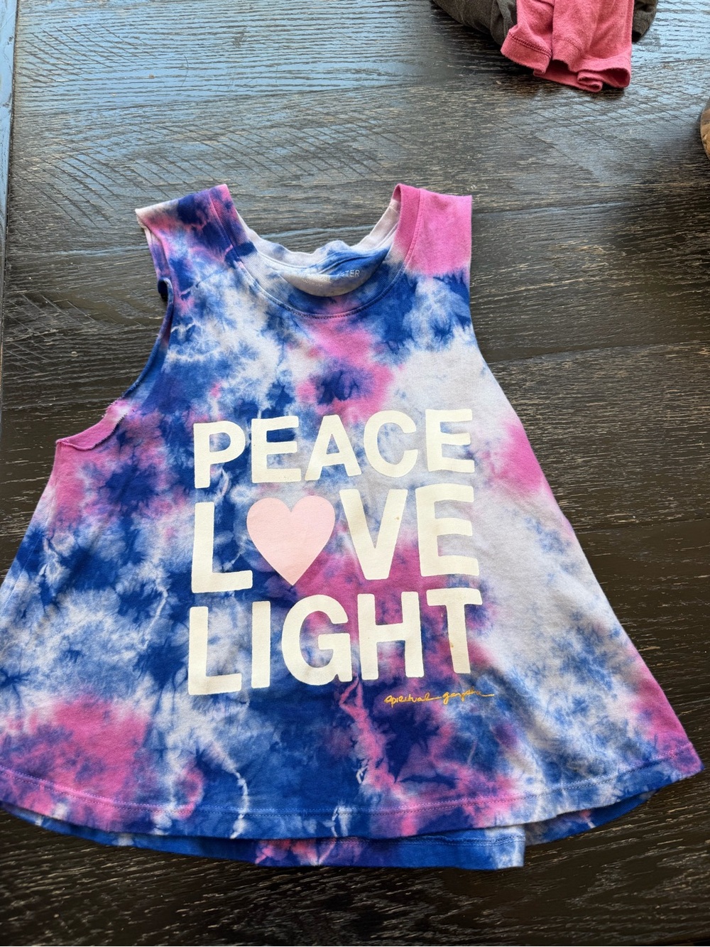 Spiritual Gangster Tie-Dye Tank Top in Blue and Pink
